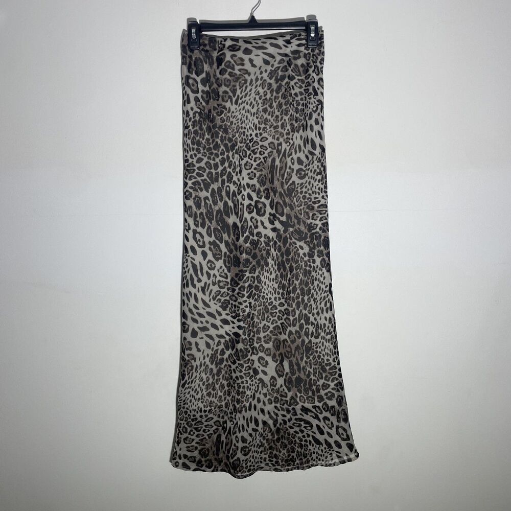 Princess Polly Maxi Chiffon Leopard Skirt
